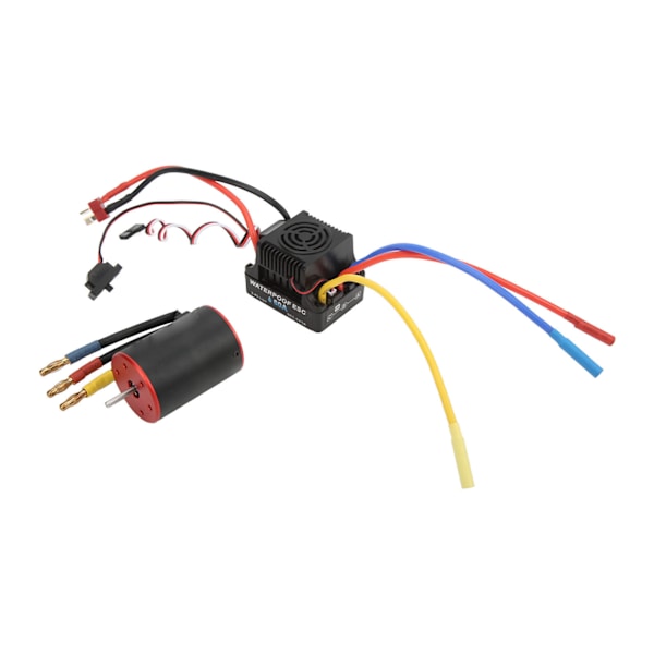 3650 2300KV Borstlös Motor 60A ESC Elektrisk Regulator Lång Linje för 1/8 1/10 RC Bil