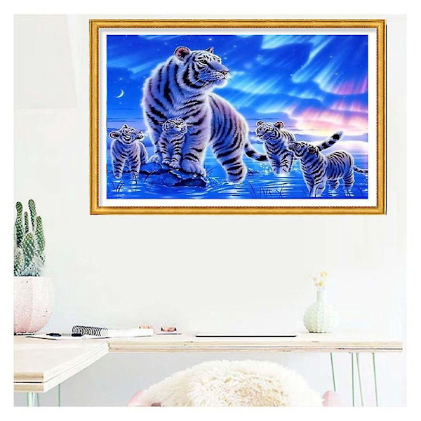 Tiger 5D Full Diamond Painting Kit - DIY diamond painting set , 12x12 tuumaa/30x30cm