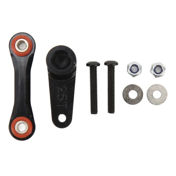 25T Servo Styrestang Trækstang Professionel Aluminiumslegering RC Servo Arm Trækstang til ARRMA 1/7 1/8 RC Bil Sort