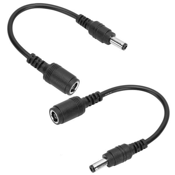2 stk DC strømoplader adapter konverter 7,4x5,0 mm hun til 5,5x2,5 mm han til HP bærbar computer