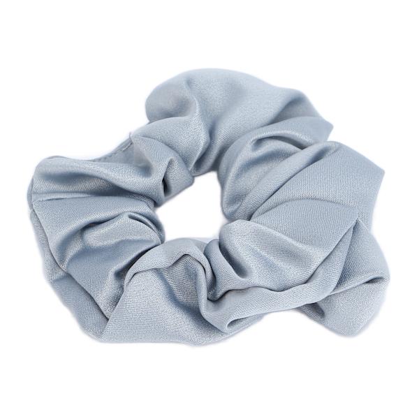 Elastiska hårscrunchies enfärgade mjuka tyghårband scrunchies håraccessoarer för flickorSilvergrå