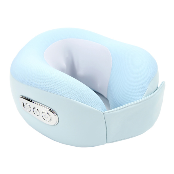 Rejse nakkemassager pude memory skum 4 tilstande varm komprimering trådløs U-formet intelligent stemme nakkestøttepude