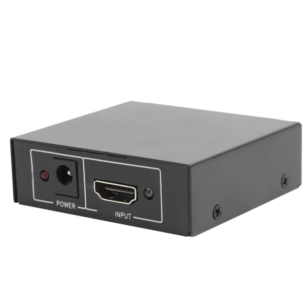 HD Multimedia Interface 1 til 2 fordeler 4K x 2K omformer videosplitter US-plugg 100‑240V Svart