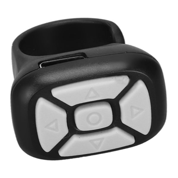 Bluetooth Fjärrkontroll Page Turner Mobiltelefon Bluetooth Ring Fjärrkontroll för Iphone Smartphones Tabletter Svart