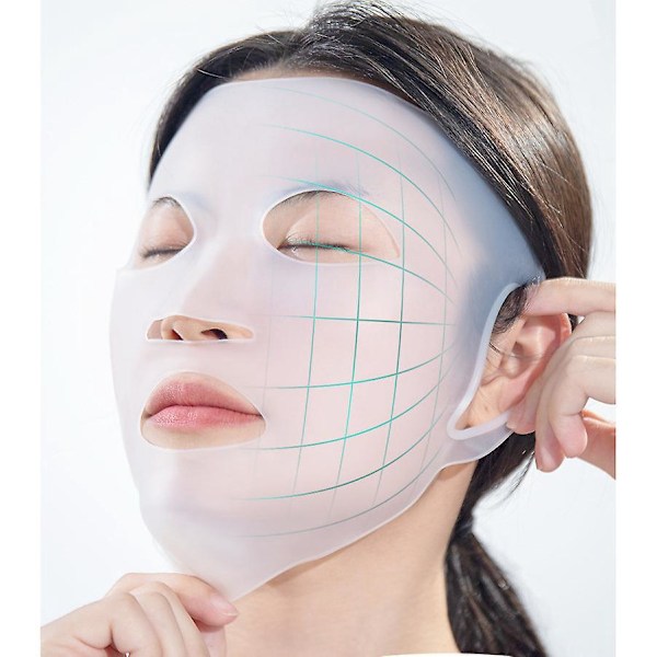 V-Line Løfte Silikon Hudmaske - Dobbelthake Reduserer | Underøye Maske | Panne Rynkebehandling | Koreansk Hudpleie 3stk