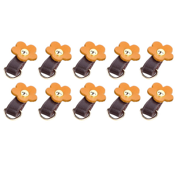 10 sæt Læder D-ringe til pung Ægte læder Ubeskadiget D-ringe Pungfremstillingsudstyr til læder Crossbody-pung Craft tan Guldtilbehør