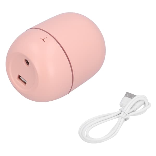 Bærbar Mini Luftfugter USB Opladning Skrivebords Luftfugter Soveværelse Luftfugter med LED Lys Pink