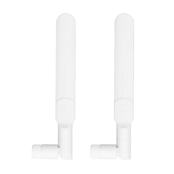 2 stk. Omnidirektionel Antenne 2,4 GHz/5,8 GHz 2 Frekvens WiFi Router SMA Han Foldbar Limstift Hvid