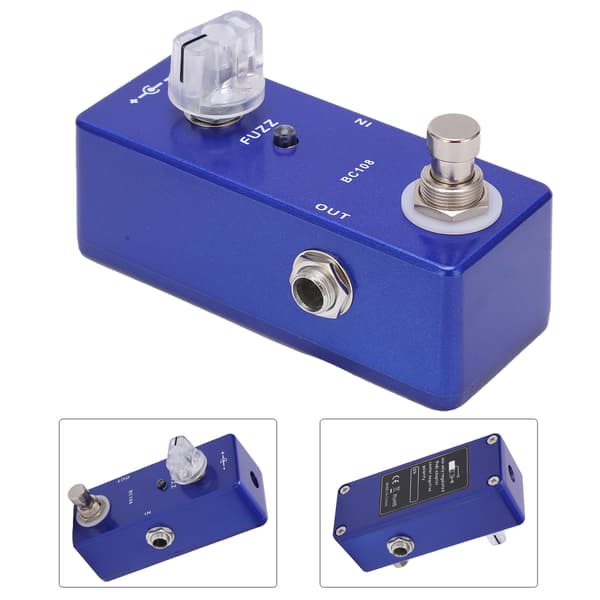 Fuzz-effekt Mini Metall Effektorpedal med Ekte Bypass Musikkinstrumenttilbehør