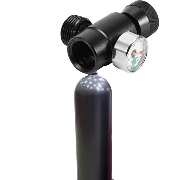 CO2-påfyldningstank Cylinder Genopfyldningsadapter Stiksæt til SodaStream (Sort med måler)