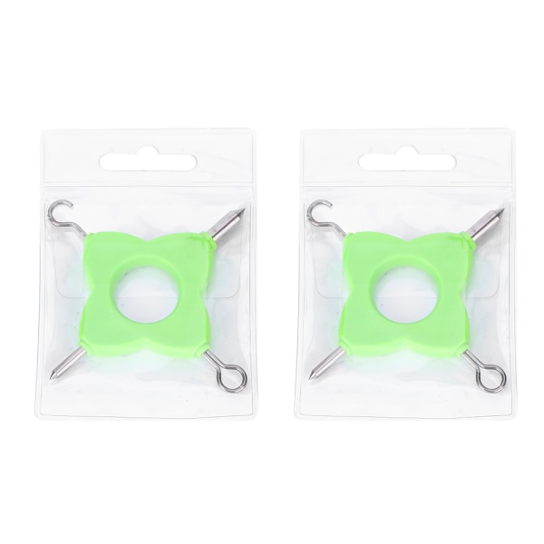 2PCS Grön 4 i 1 Multifunktionell Utomhus Fiske Dragare Knuta Verktyg Fisk Enhet Tillbehör