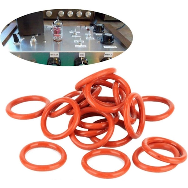 20 stk. Rørdæmper Silikone Ring Til 12AX7 12AU7 12AT7 12BH7 EL84 20MM Rørdæmper Silikone Ring
