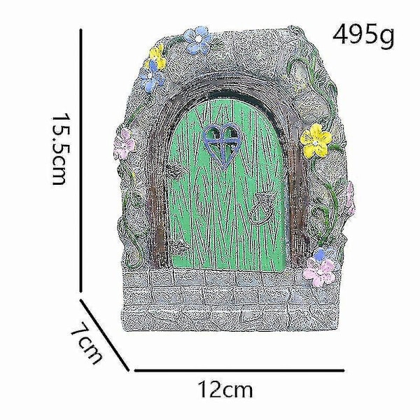 Mystisk miniature fe have dør til træstamme