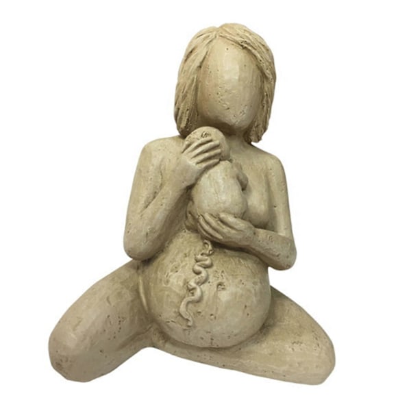 Födande Kvinna Skulptur Harts Hantverk Ornament Moder Barnafödsel Staty, Stor Moder Staty Coll-B13