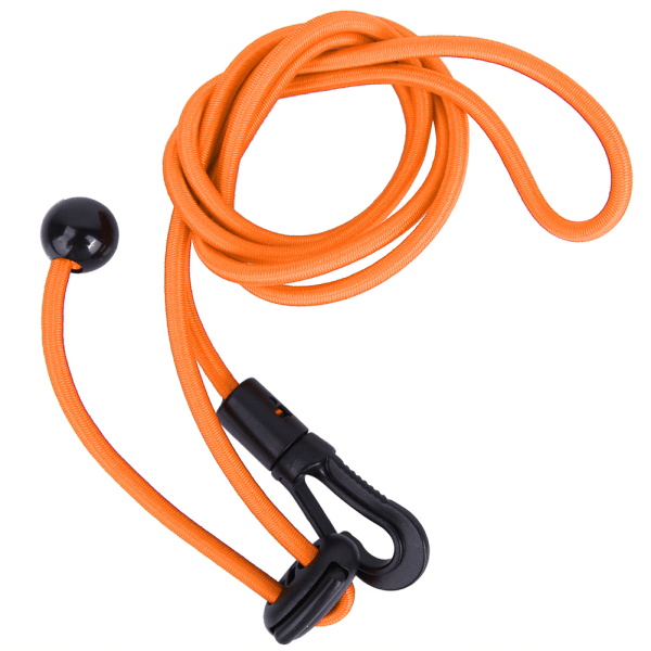 120 cm elastisk streng Båtkajakkpadle Sikkerhetsstangbånd med karabinkrok for padling (oransje)