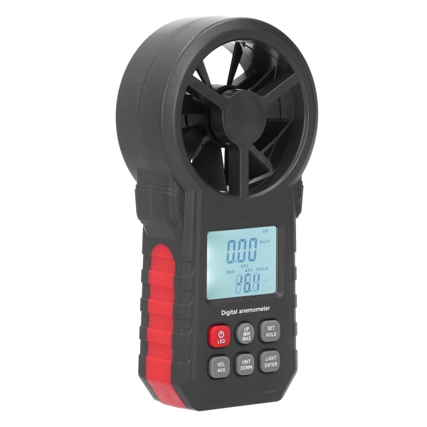 WT87B Bluetooth Digital vindmåler med LCD-baggrundsbelysning 9V håndholdt vindhastighedstester