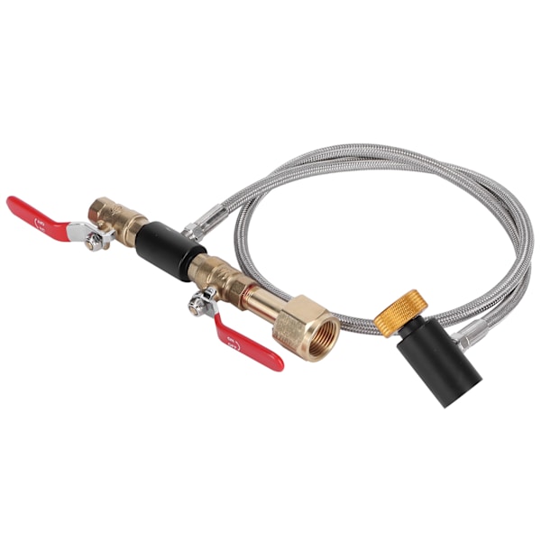 36in Soda Slange Adapter Kit Dobbel Ventil med Soda Gold ASA G5/8-14 CO2 Sylinder Påfyllingsadapter