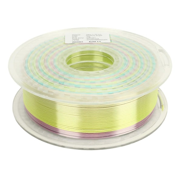 PLA Filament Färggradient Regnbåge Flerfärgad Silkeslen Glänsande 1.75mm 3D-skrivarfilament