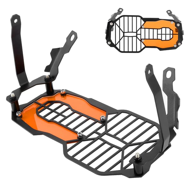 Frontlyktebeskyttelse Grilldeksel med Akryllampe Patch Passer for R1200GS R125Orange