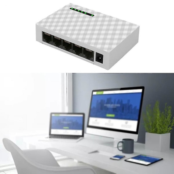 1000m Desktop-netværk Switch Rj45 Ethernet 5 Port Hub Til Computer Hjemme Monitor