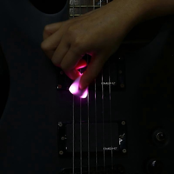 Gitarrplektrum - Den perfekta presenten för gitarrälskare - LED-lysande plektrum zd QE2024 Vit