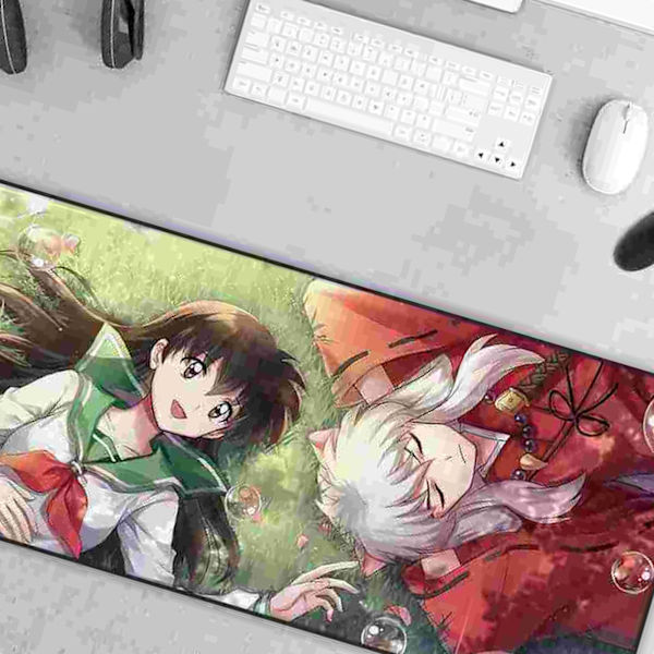 Anime musematte tegneserie mønster vanntett naturlig gummi stor musematte med antislip tekstur CMP220 90x40cm(35inx16in)