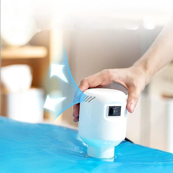 Elektrisk vakuumpump för hemmet, reseklädförvaringspåse, elektrisk förseglingsmaskin, vit