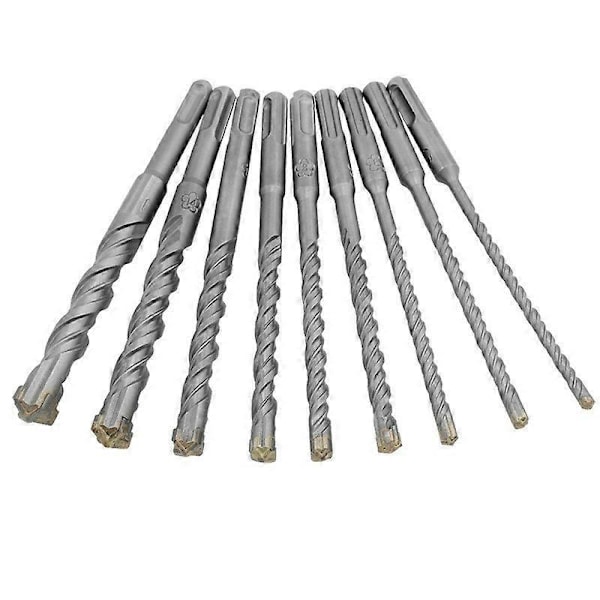 Betonbor, 9 stk. (5mm 16x160mm), SDS-Plus elektrisk slagboremaskinebor til slagboremaskine, krydsbor til mursten, sten, natursten