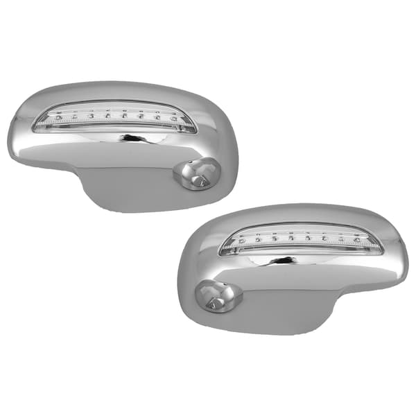 2st Dörr Backspegel Kåpa Hus med LED Blinkers DRL Passar för Prius 2003-2008