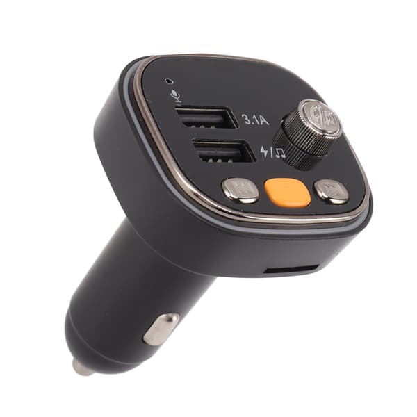 Bil MP3-spiller hurtiglading håndfri samtale Bluetooth FM-sender trådløs radioadapter svart