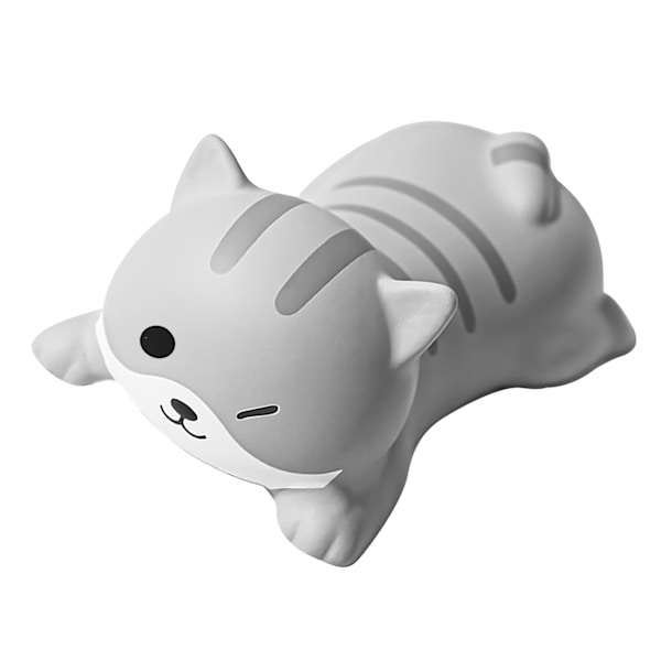 Cartoon Animal Style tastatur håndledsstøtte - Blød og behagelig grå kat håndledspude til hjemmet, spil og kontor