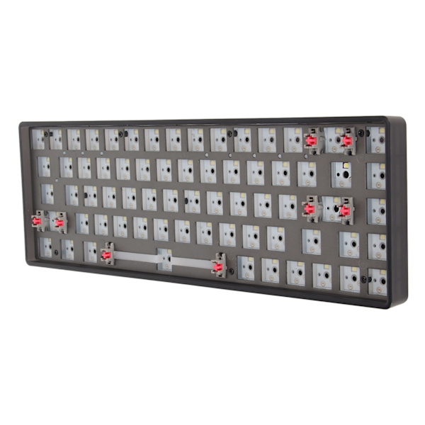 Mekanisk tangentbordssats 68 tangenter 2,4G BT trådbundet läge 65% layout Hot Swap anpassat spelande tangentbord för DIY-byte svart