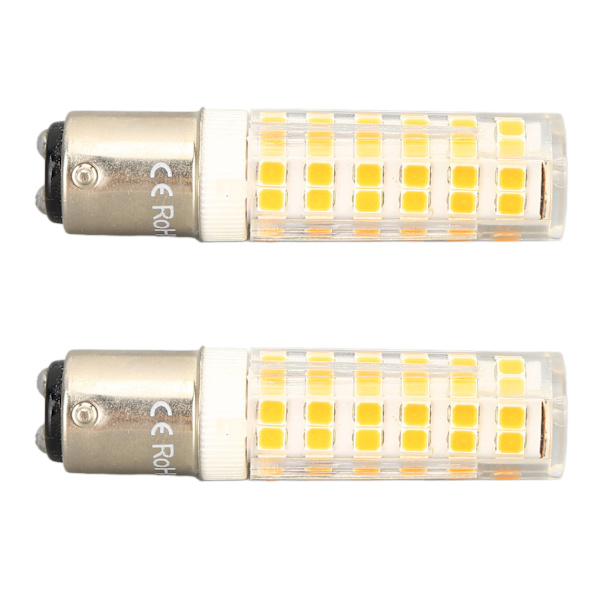 2 st BA15D LED-lampor Dimbara 6W Dubbelkontakt DC Bajonettbas 540LM 76 LED Varmvitt Ljus 60W Halogenlampor Ekvivalent 100‑130V