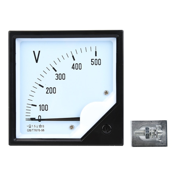 Square Panel Voltage Meter Analog Voltmeter AC 0-500V för elektroniska styrenheter