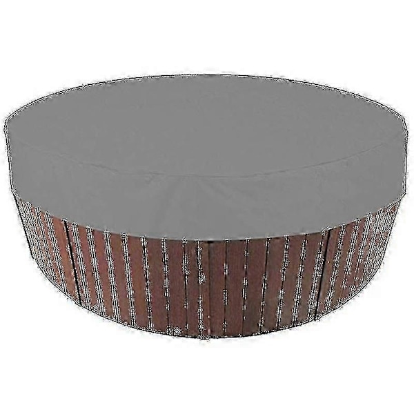 Runt Vattentätt Spabadskydd för Utebruk, Dammskydd, Kaffefärg 210x30cm
