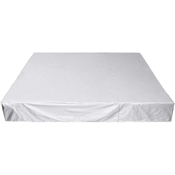 Beskyttelsescover til spa, boblebad, swimmingpool, badekar, Oxford stof spa cover til udendørs have, støvtæt, vandtæt, anti-UV, sølv 231 * 2