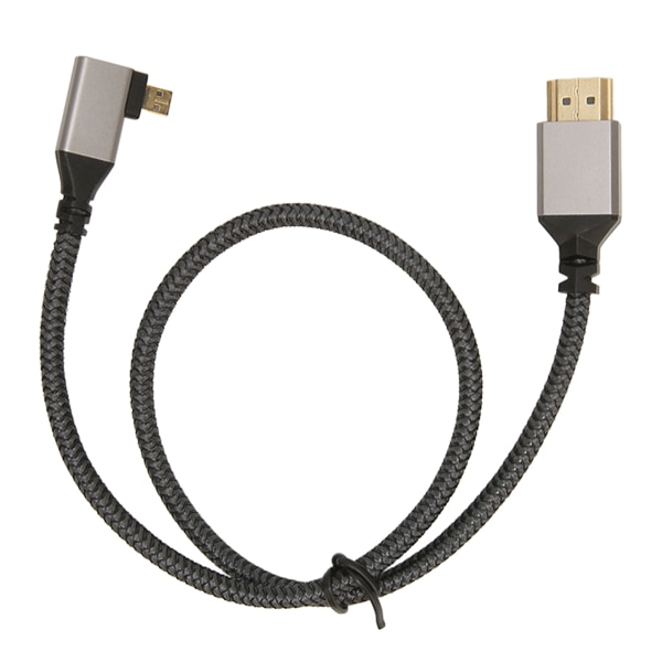4K HD Multimedia Interface Kabel 60Hz 18Gbps High Speed ​​Micro HD Multimedia Interface Han til HD Multimedie Interface Han højre albue 0,5M