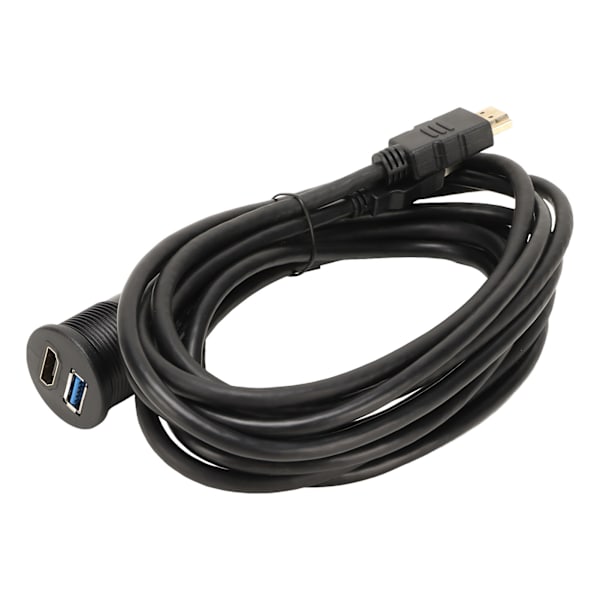Uppoasennettava jatkokaapeli, jossa on kaksi USB3.0-porttia ja High Definition Multimedia Interface -kaapeli