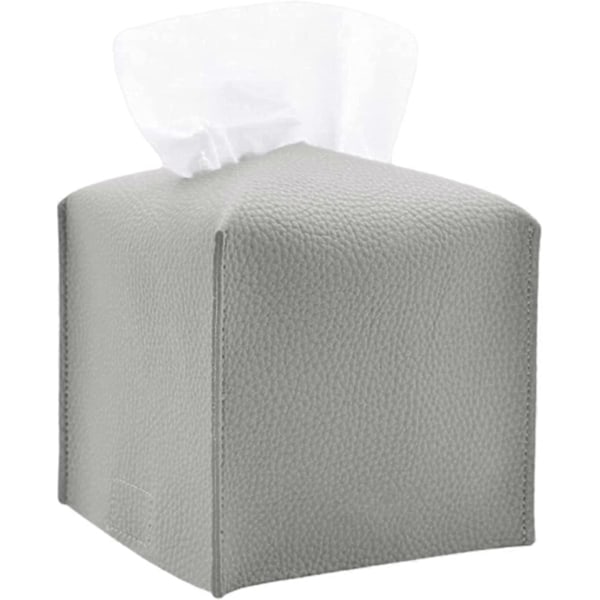 Servietboks Cover Holder | Firkantet PU Læder Servietboks Cover | Moderne Dekorativ Servietholder til Hjem, Kontor, Skriveborde