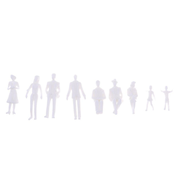 100 stk. 1:30 Miniaturer Menneskelige Figurer Folk Model Gade Sceneri Layouts--