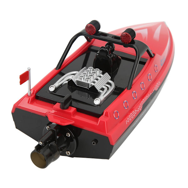 RC Racingbåt Byggd i Propeller Plast Elektroniska Komponenter med Ljus RC Jetbåt Leksaker för Över 14 Röd