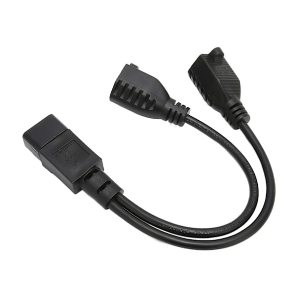 Y Splitter strømstikledning IEC 320 C14 han til dobbelt 5 15R hun splitter adapterkabel 11,8 tommer 10A 125‑250V