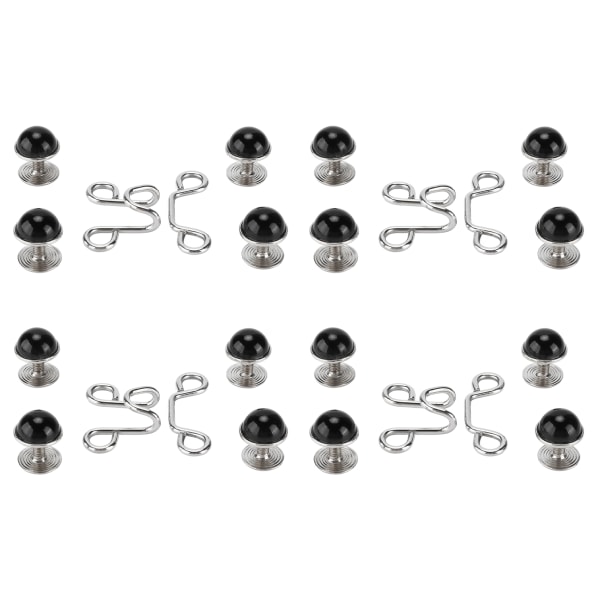 Praktiska återanvändbara knappnålar - 16 st, robust och hållbar, löstagbar kortplatsdesign, liten svart pärla