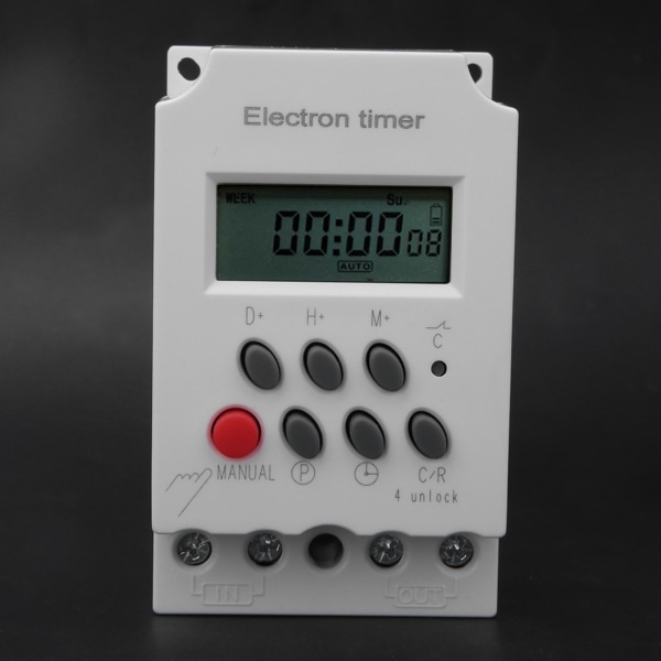 Elektronisk Timer Switch Mikrocomputer Intelligent Stor Strøm KG316T-II 220VAC 30A