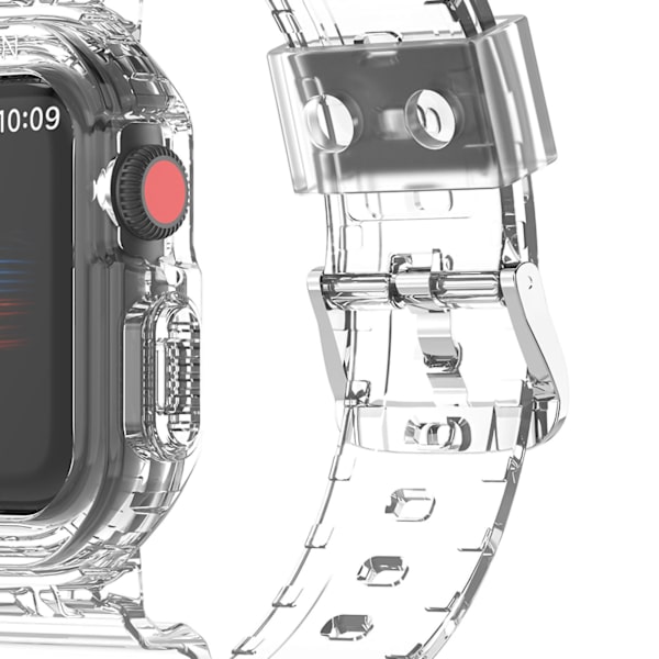 Smart Watch Rem til TPU Vandtæt Integreret Rem Armbåndsur Tilbehør til IOS Watch 7 Transparent 44/45cm