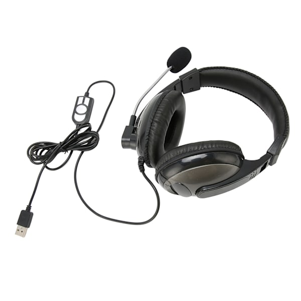 USB Gaming Headset Wire Control Justerbar volym Gaming Headset med mikrofon för PC Laptop för PS4