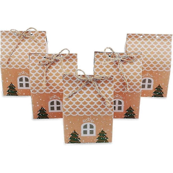 50-pack Julklappsaskar, Jul Kraftpapper Godisaskar