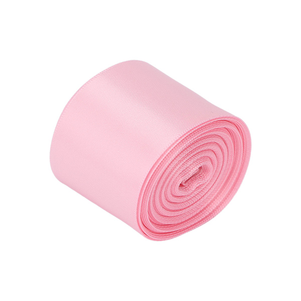 Dobbeltsidig satengbånd Fest Bryllup DIY Polyesterbånd for gaveinnpakning Hårfletter Håndverk 1,5 tommer rosa