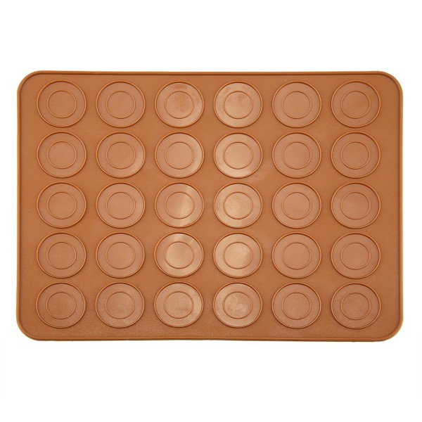 1 stk 30 huller rund form macarons måtte silikone macaron ark pad kage bageværktøj