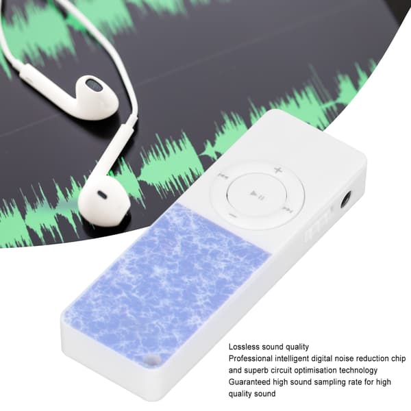 MP3-spelare Slim Classic Multifunktion HiFi Förlustfri Ljudmusikspelare Stöder Upp Till 64GB BlåBlå